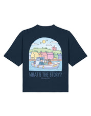 What's The Story Printed Boxy Organic Cotton Tee