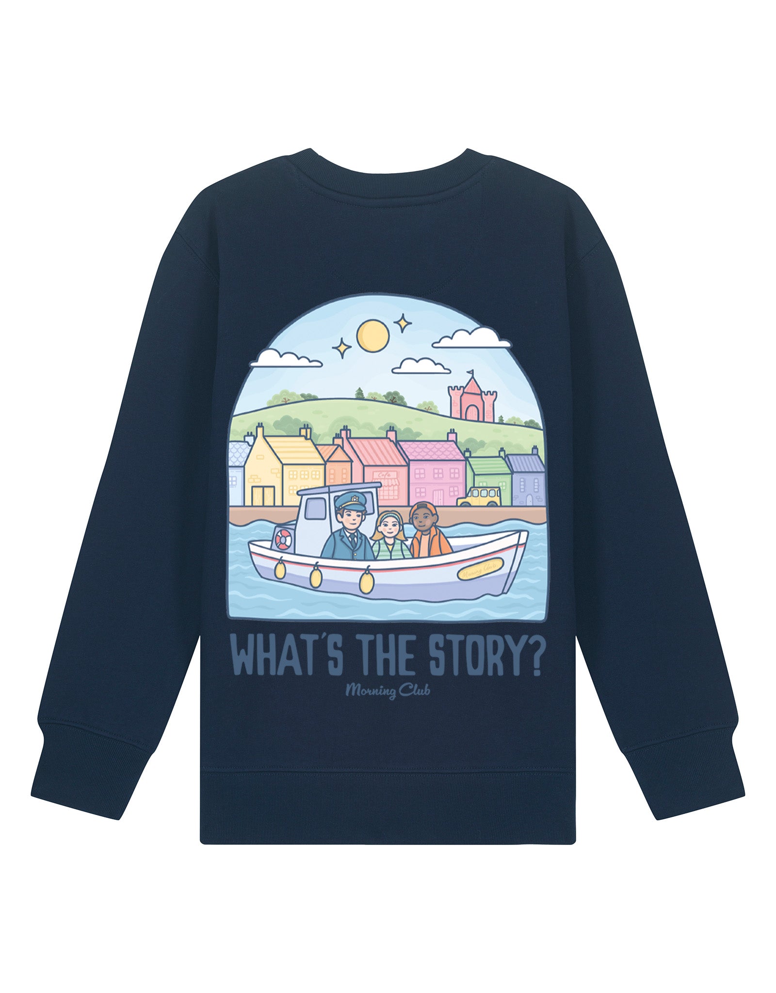 What's The Story Printed Organic Cotton Childrens Sweatshirt