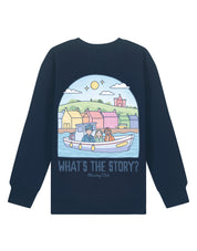 What's The Story Printed Organic Cotton Childrens Sweatshirt