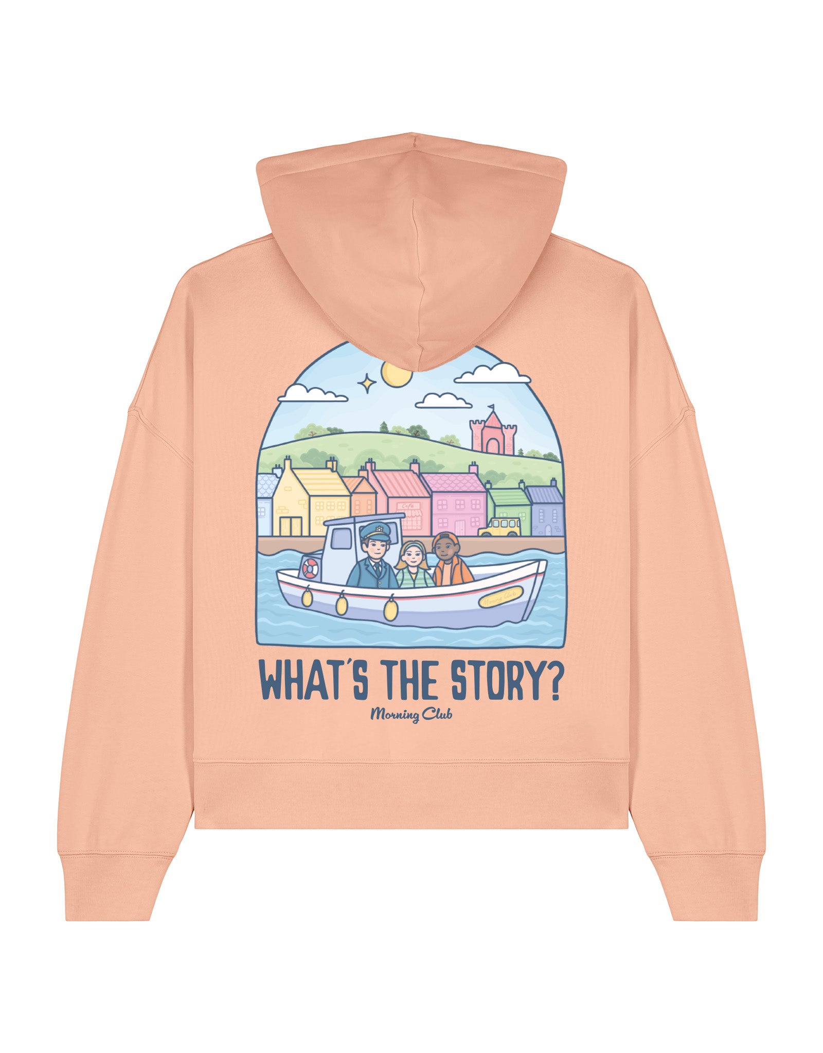 What's The Story Printed Boxy Organic Cotton Hoodie