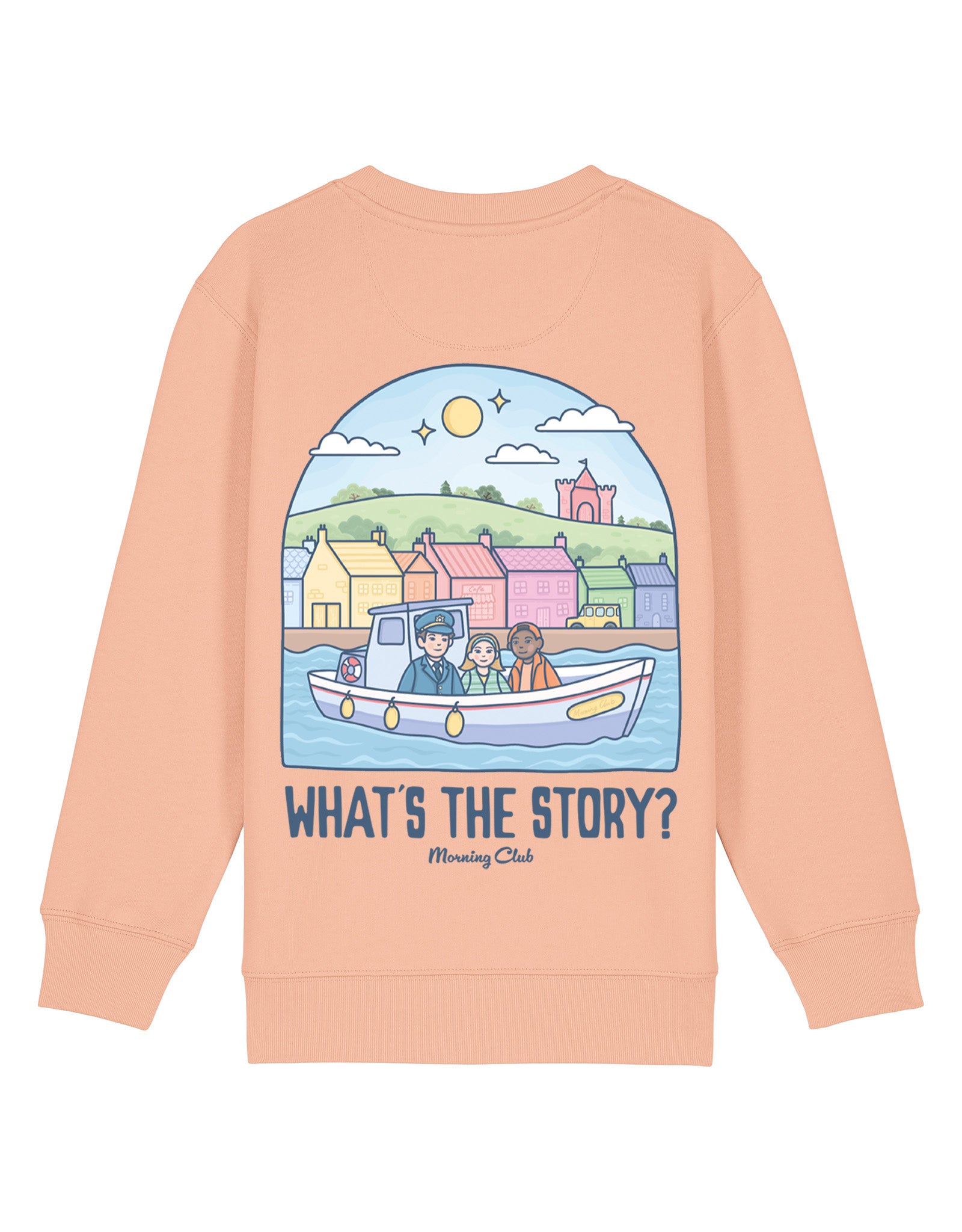 What's The Story Printed Organic Cotton Childrens Sweatshirt