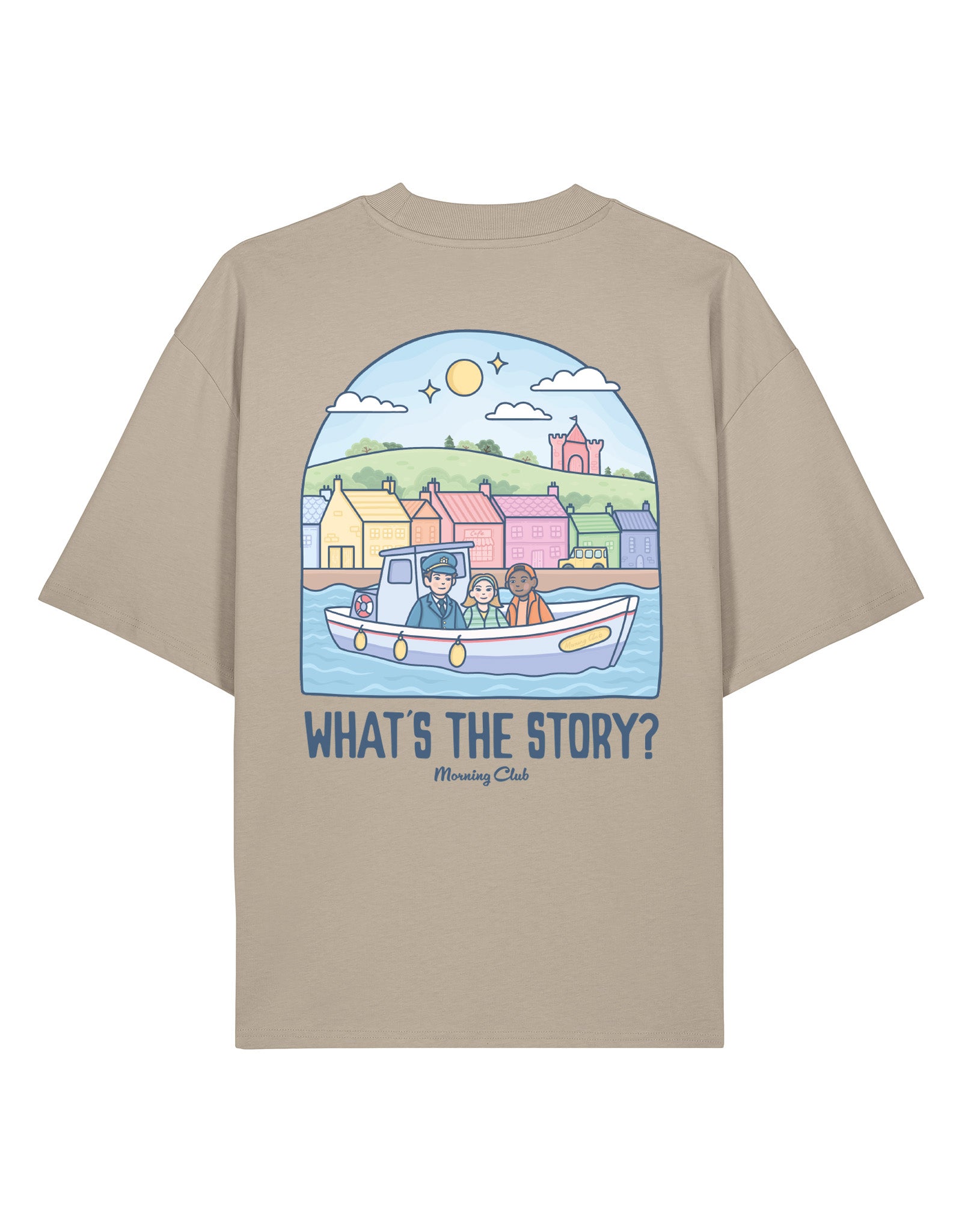 What's The Story Printed Oversized Organic Cotton Tee