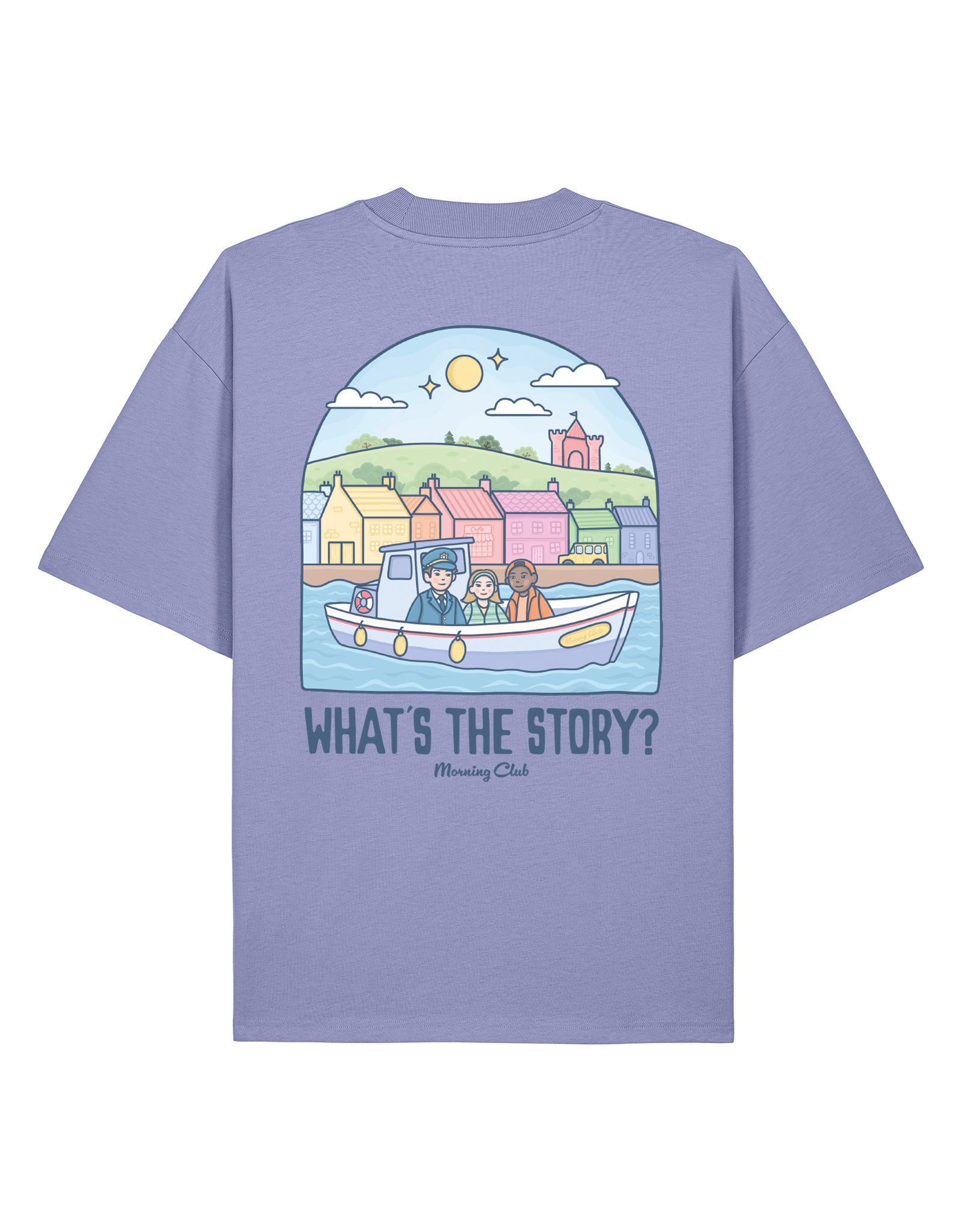 What's The Story Printed Oversized Organic Cotton Tee