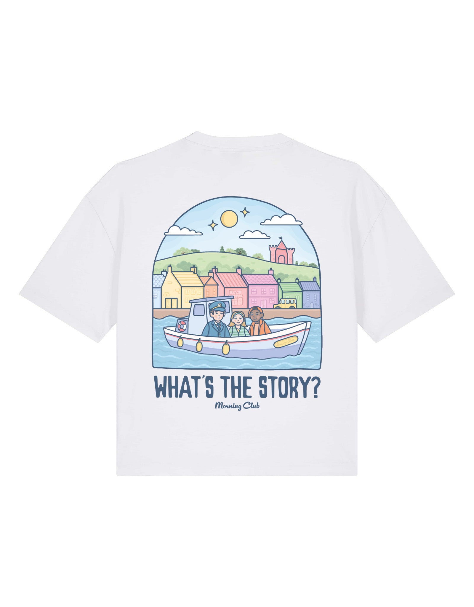 What's The Story Printed Boxy Organic Cotton Tee