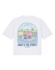 What's The Story Printed Boxy Organic Cotton Tee