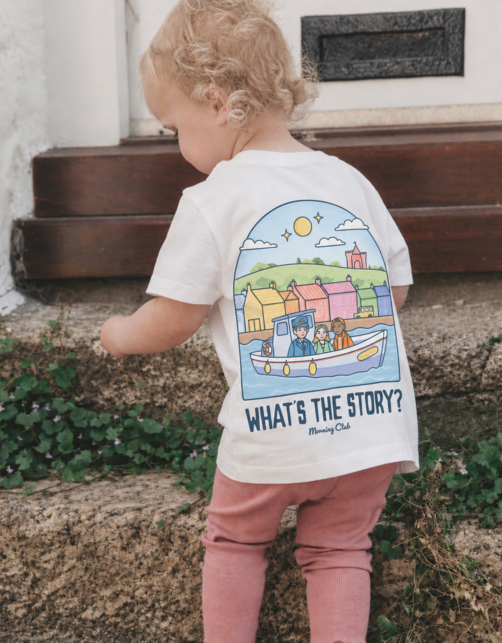 What's The Story Printed Organic Cotton Childrens T-Shirt