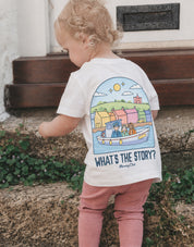 What's The Story Printed Organic Cotton Childrens T-Shirt