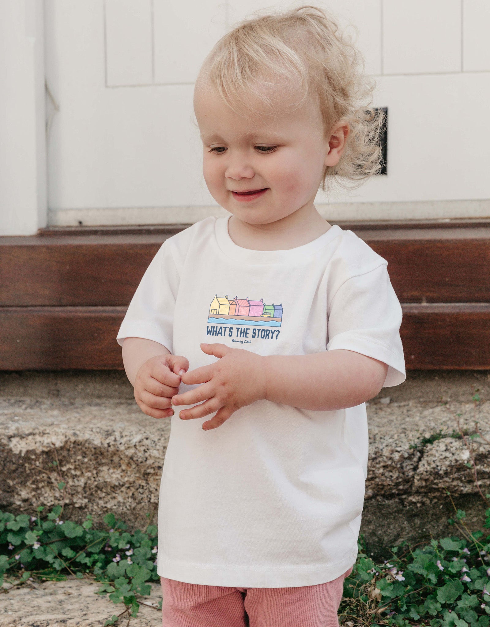 What's The Story Printed Organic Cotton Childrens T-Shirt