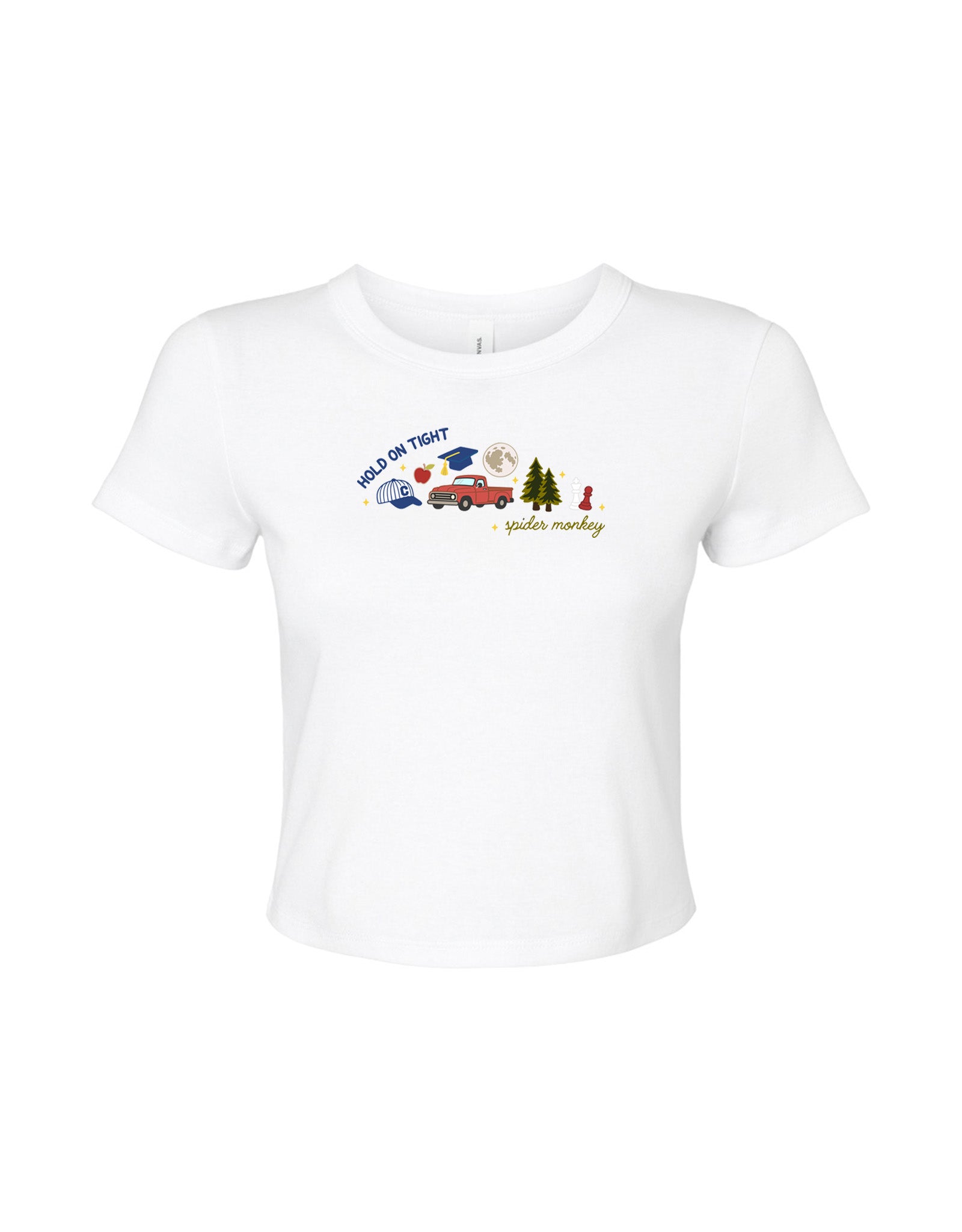 Forks Embroidered Micro Rib Baby Tee