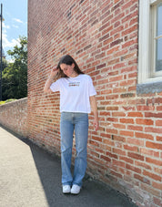 Breakfast Club Embroidered Boxy Organic Cotton Tee