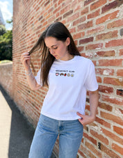 Breakfast Club Embroidered Boxy Organic Cotton Tee