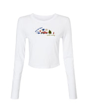 Forks Embroidered Micro Rib Long Sleeved Tee
