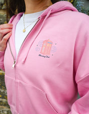 Who Printed Boxy Organic Cotton Zip Hoodie