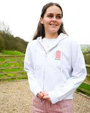 Who Printed Boxy Organic Cotton Zip Hoodie