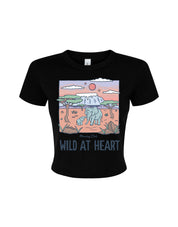 Wild At Heart Printed Micro Rib Baby Tee