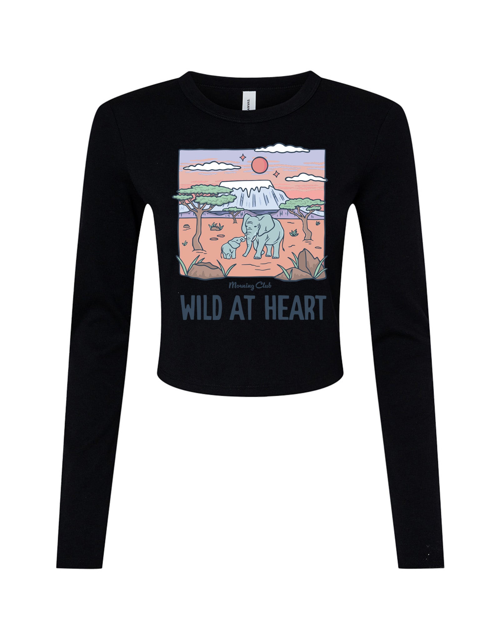 Wild At Heart Micro Rib Long Sleeved Tee