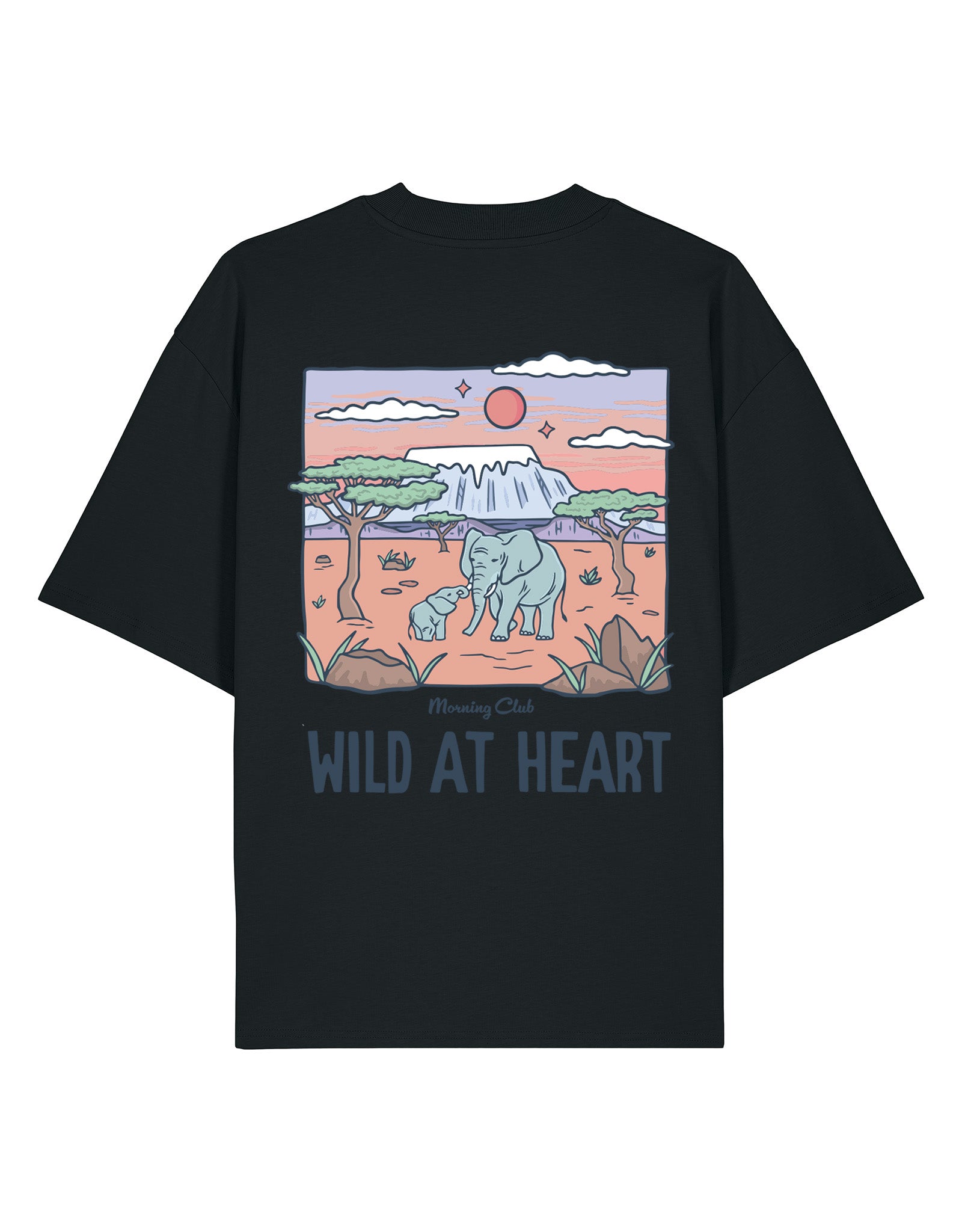 Wild At Heart Printed Oversized Organic Cotton Tee