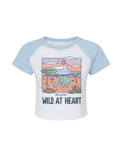 Wild At Heart Printed Micro Rib Raglan Baby Tee