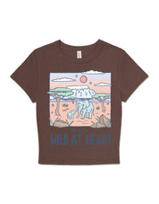 Wild At Heart Printed Micro Rib Baby Tee