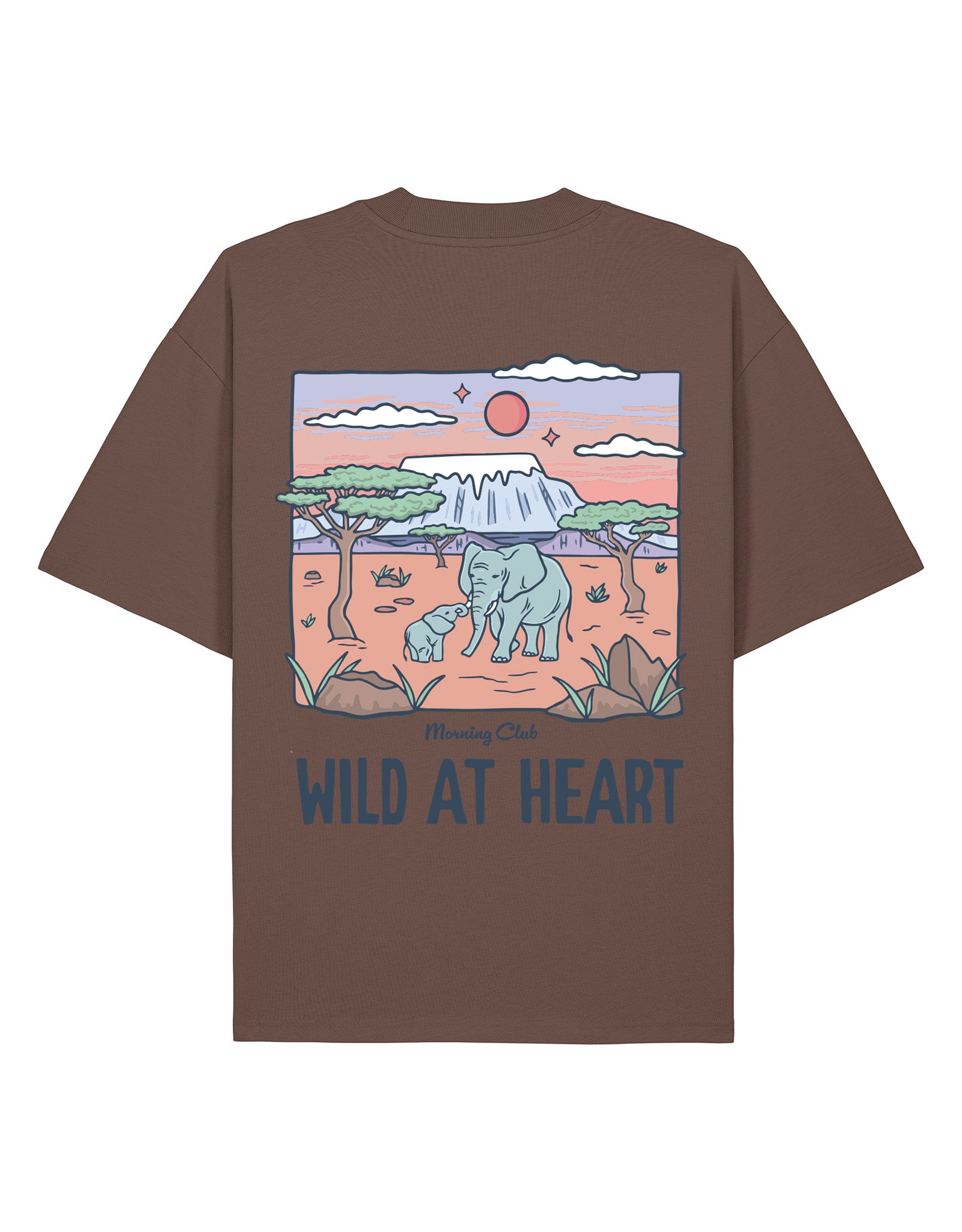 Wild At Heart Printed Oversized Organic Cotton Tee