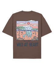 Wild At Heart Printed Oversized Organic Cotton Tee