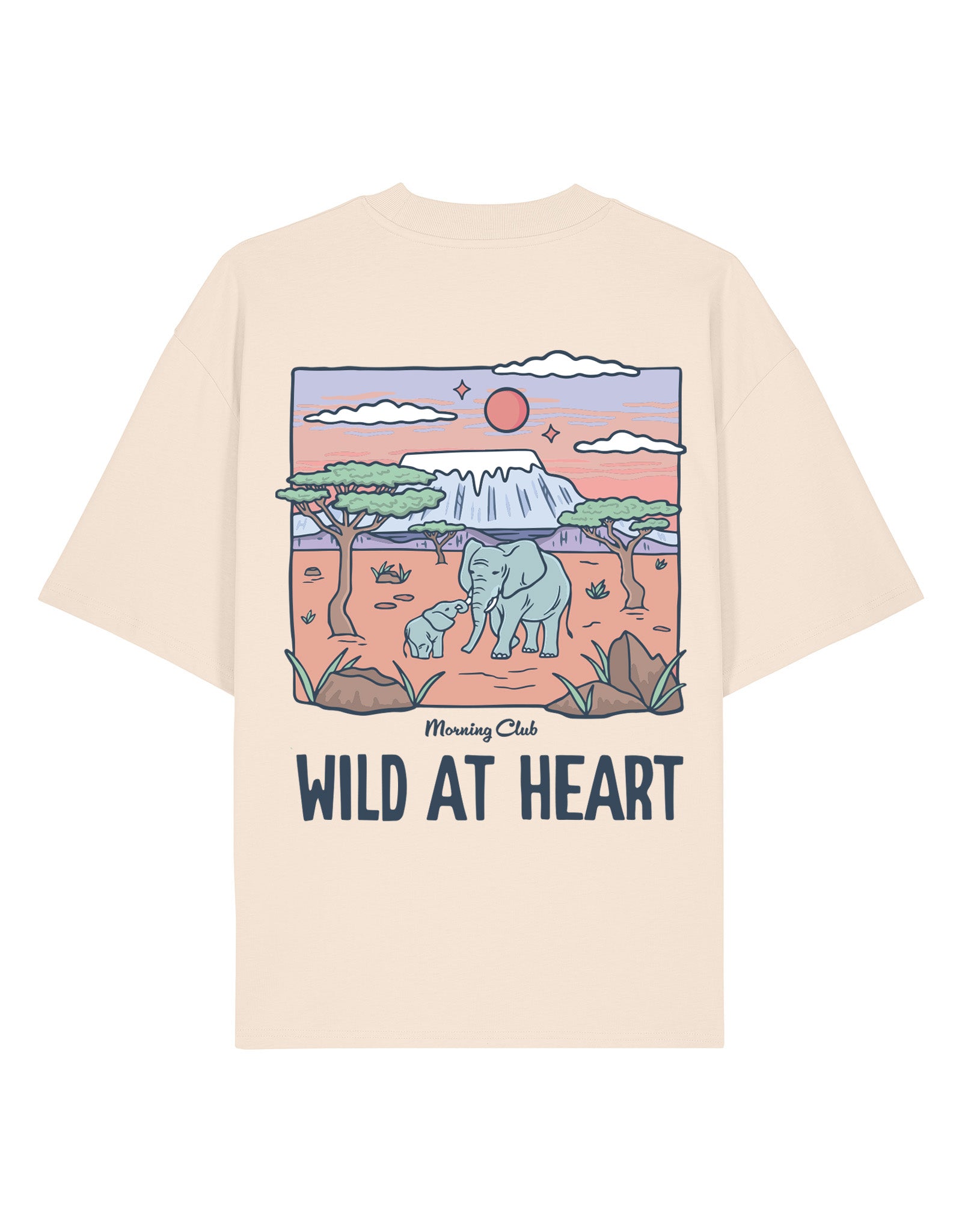 Wild At Heart Printed Oversized Organic Cotton Tee
