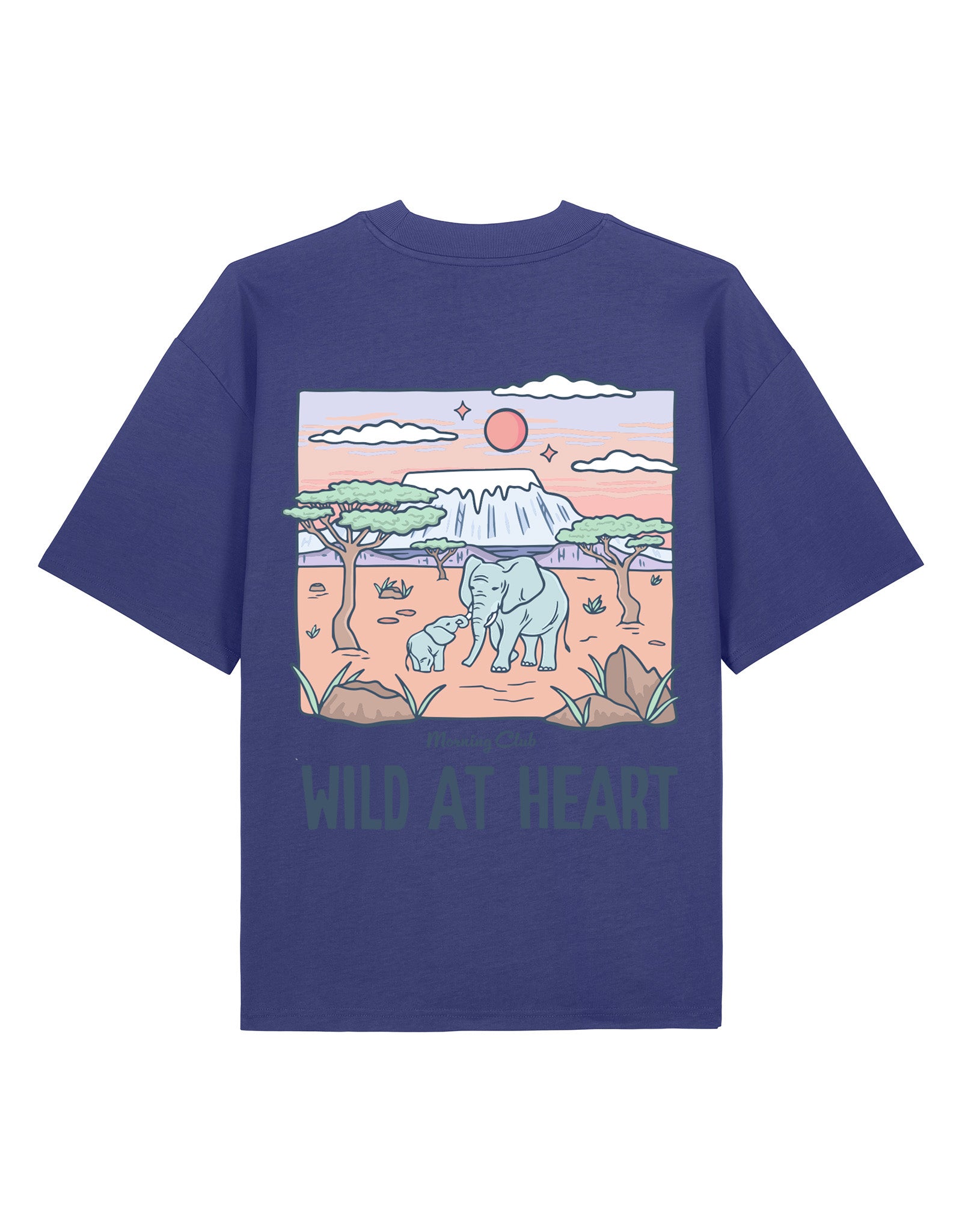 Wild At Heart Printed Oversized Organic Cotton Tee