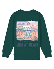 Wild At Heart Printed Organic Cotton Childrens Sweatshirt