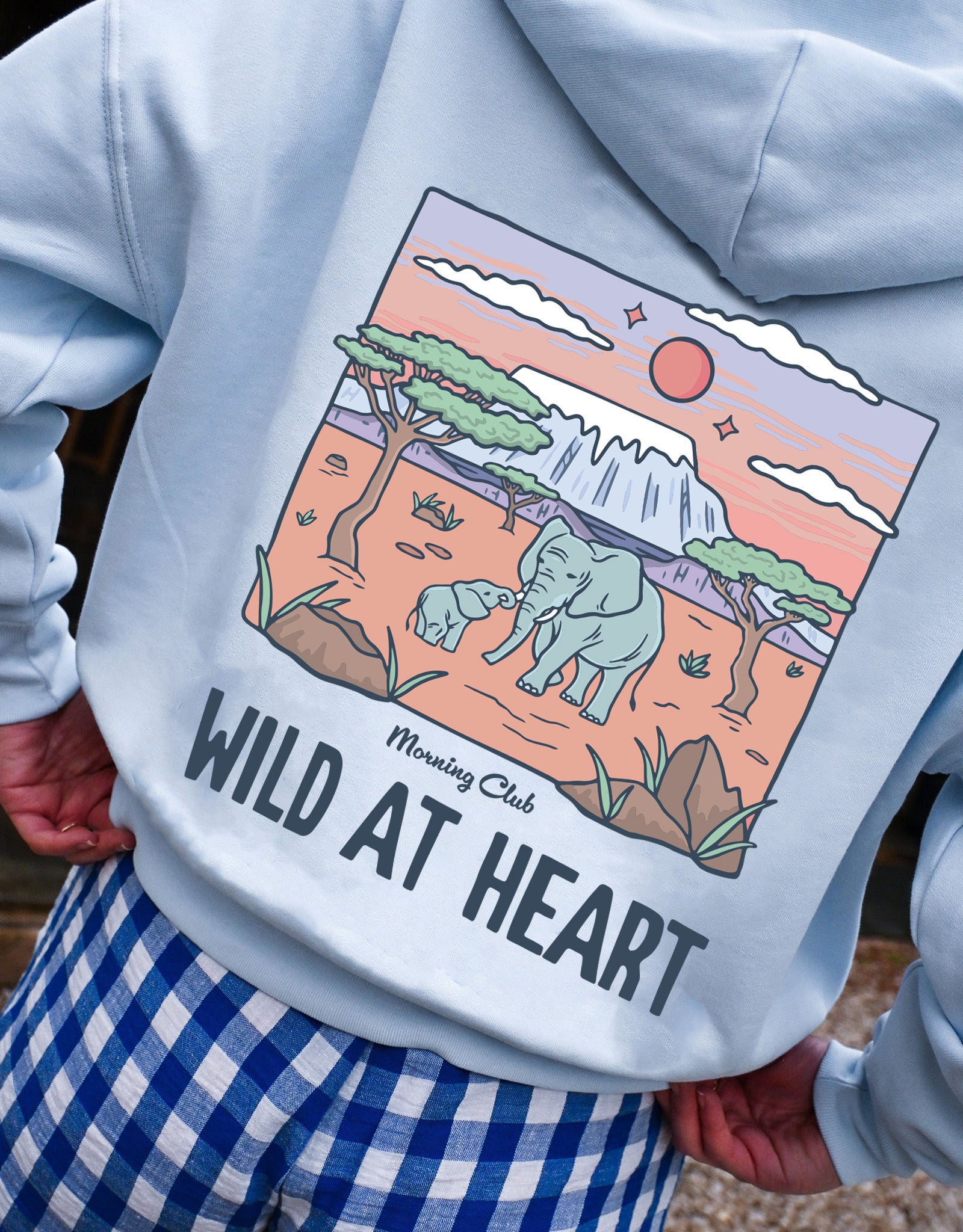 Wild At Heart Printed Boxy Organic Cotton Zip Hoodie