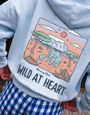 Wild At Heart Printed Boxy Organic Cotton Zip Hoodie