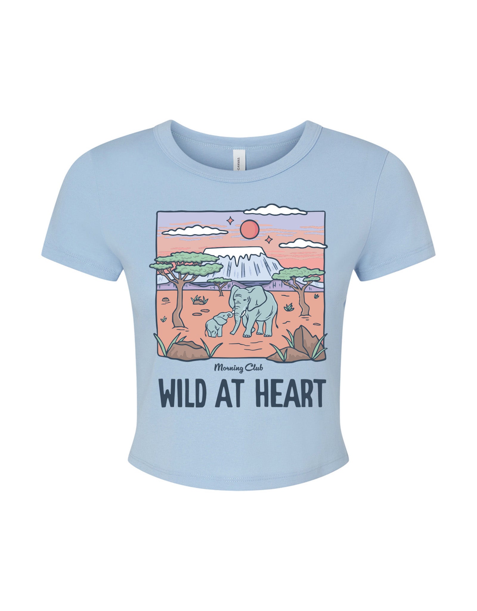 Wild At Heart Printed Micro Rib Baby Tee