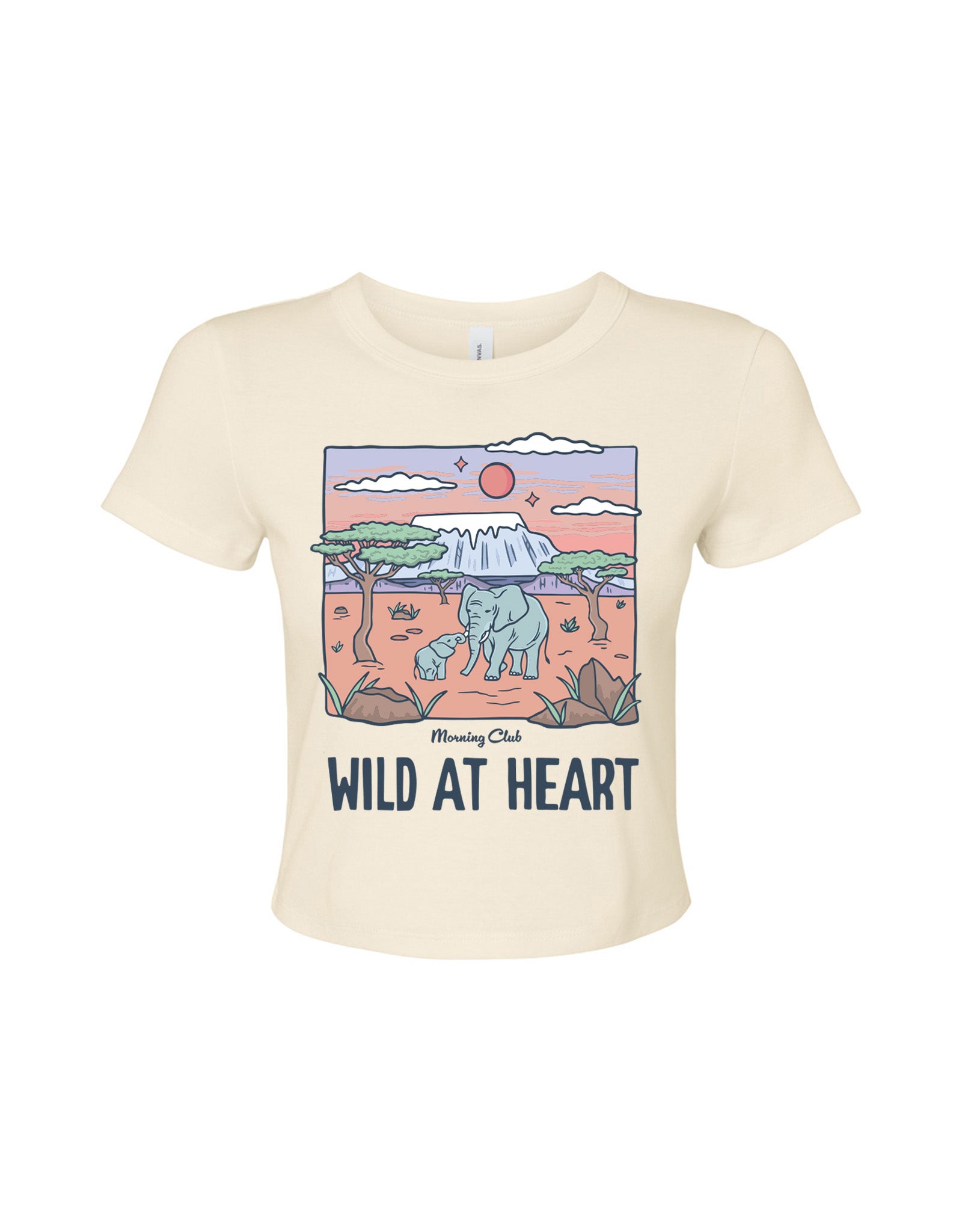 Wild At Heart Printed Micro Rib Baby Tee
