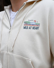 Wild At Heart Printed Boxy Organic Cotton Zip Hoodie