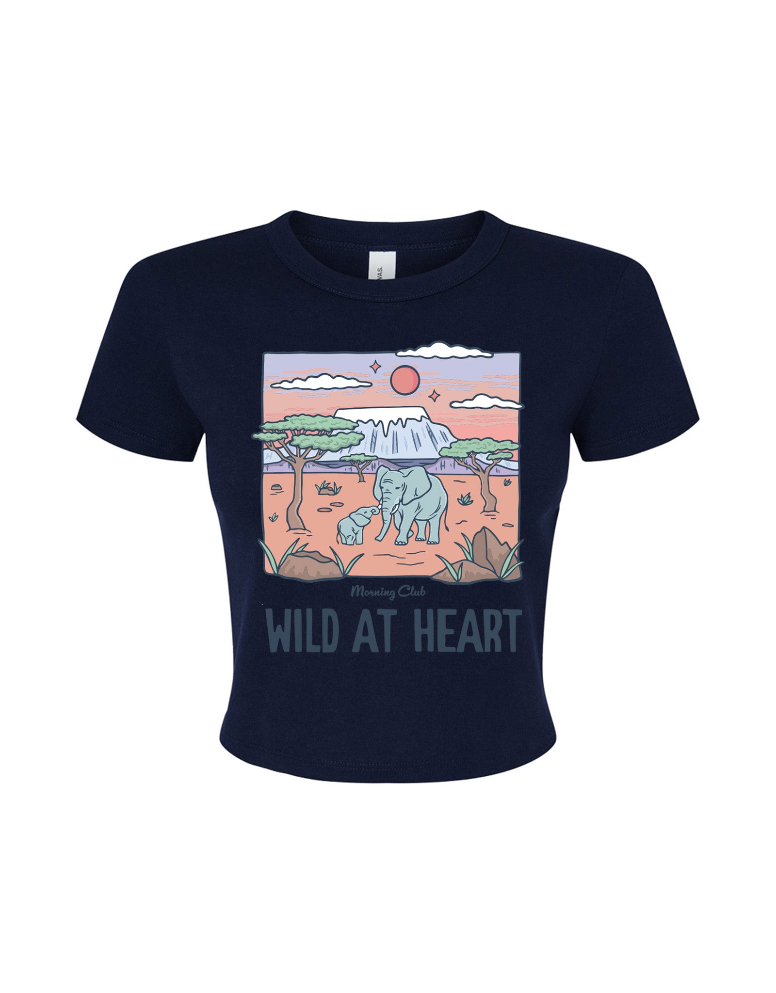 Wild At Heart Printed Micro Rib Baby Tee