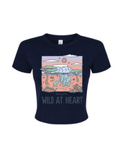 Wild At Heart Printed Micro Rib Baby Tee