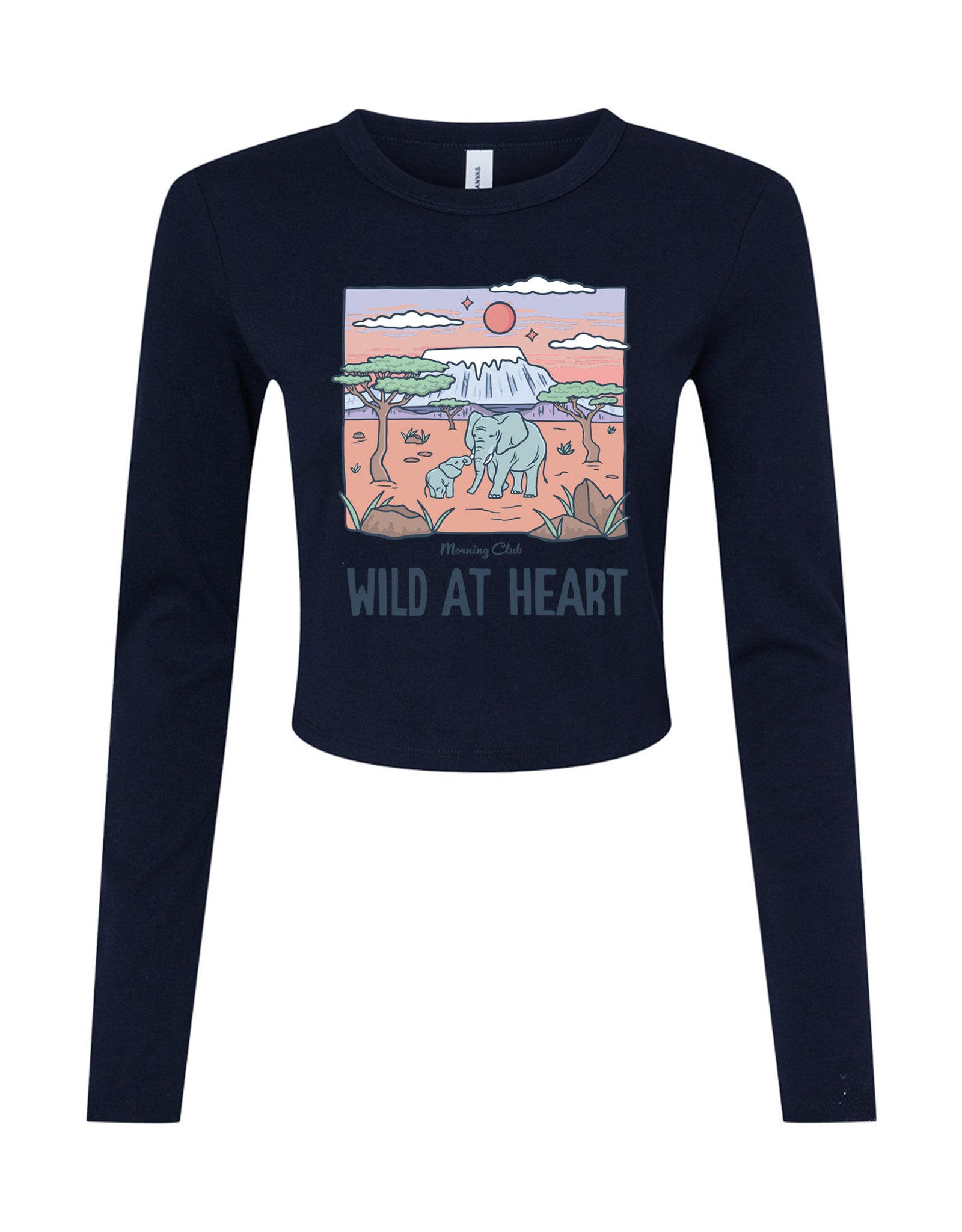 Wild At Heart Micro Rib Long Sleeved Tee