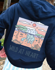 Wild At Heart Printed Boxy Organic Cotton Zip Hoodie