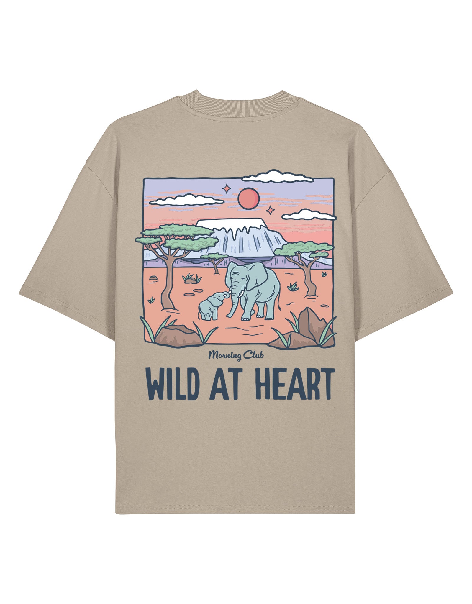 Wild At Heart Printed Oversized Organic Cotton Tee