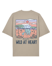 Wild At Heart Printed Oversized Organic Cotton Tee