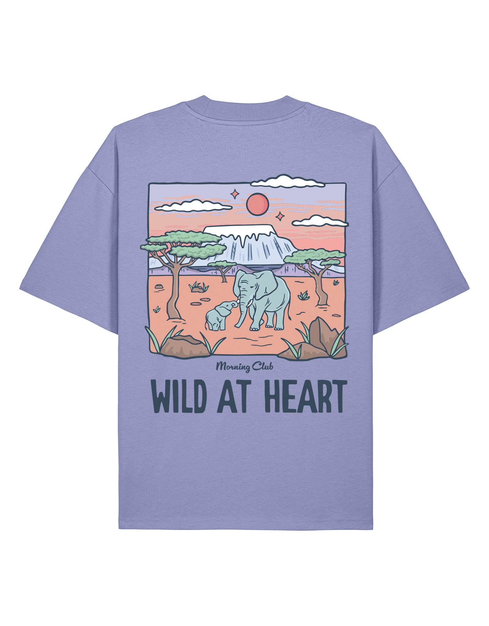 Wild At Heart Printed Oversized Organic Cotton Tee