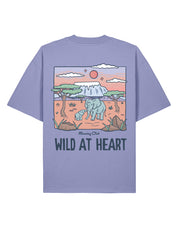 Wild At Heart Printed Oversized Organic Cotton Tee