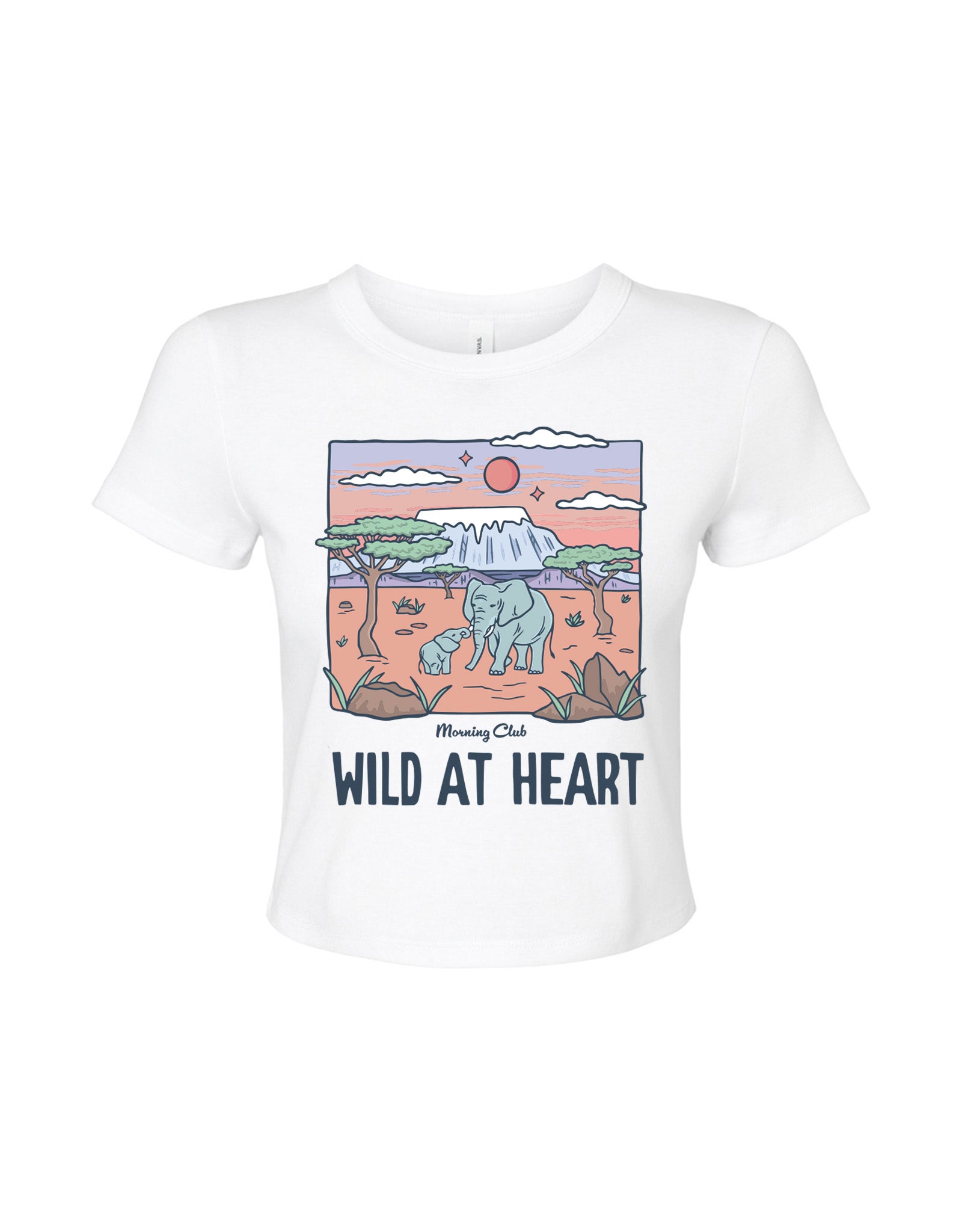 Wild At Heart Printed Micro Rib Baby Tee