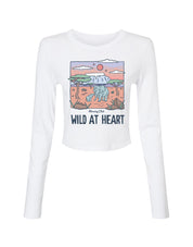 Wild At Heart Micro Rib Long Sleeved Tee