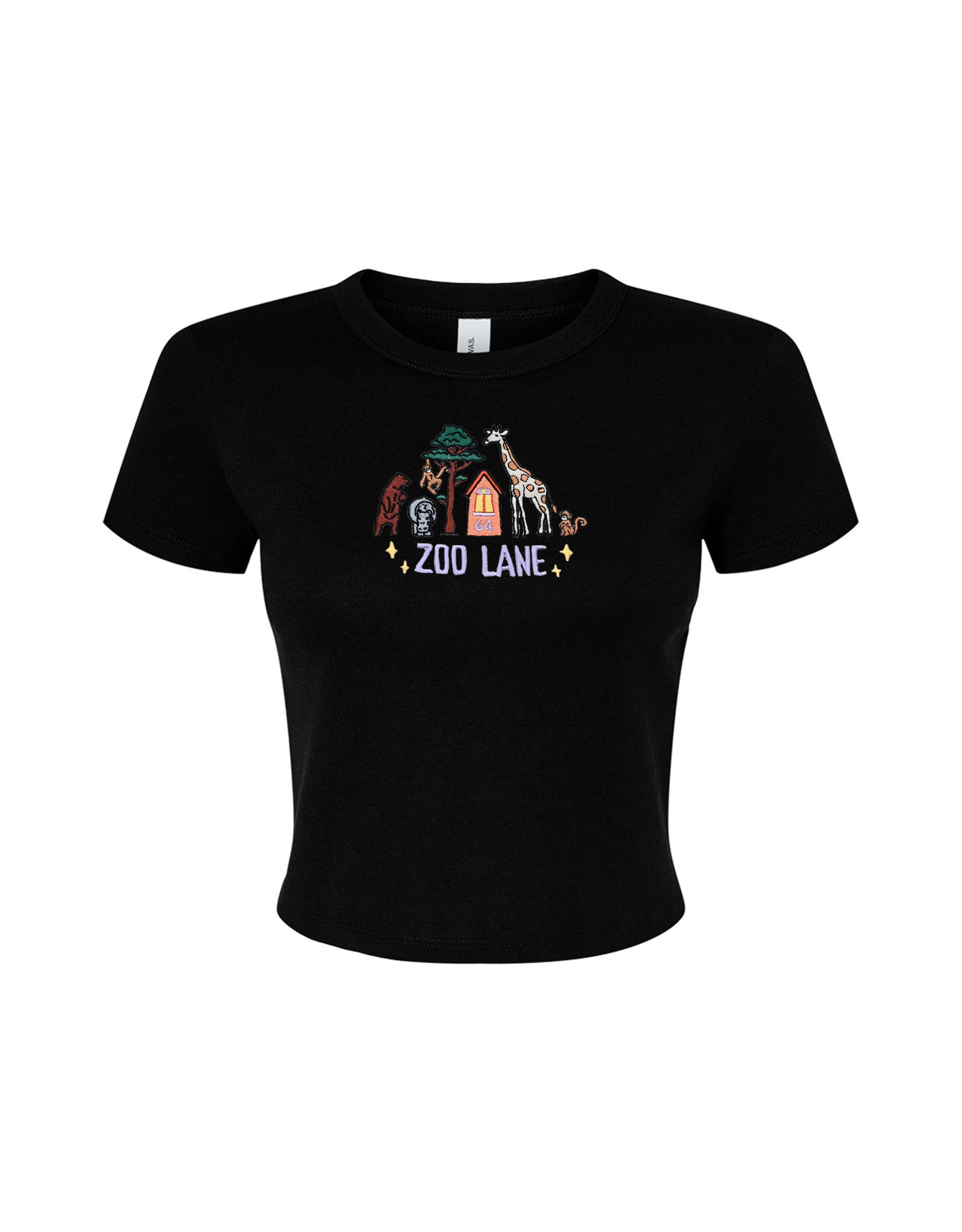 Zoo Lane Embroidered Micro Rib Baby Tee