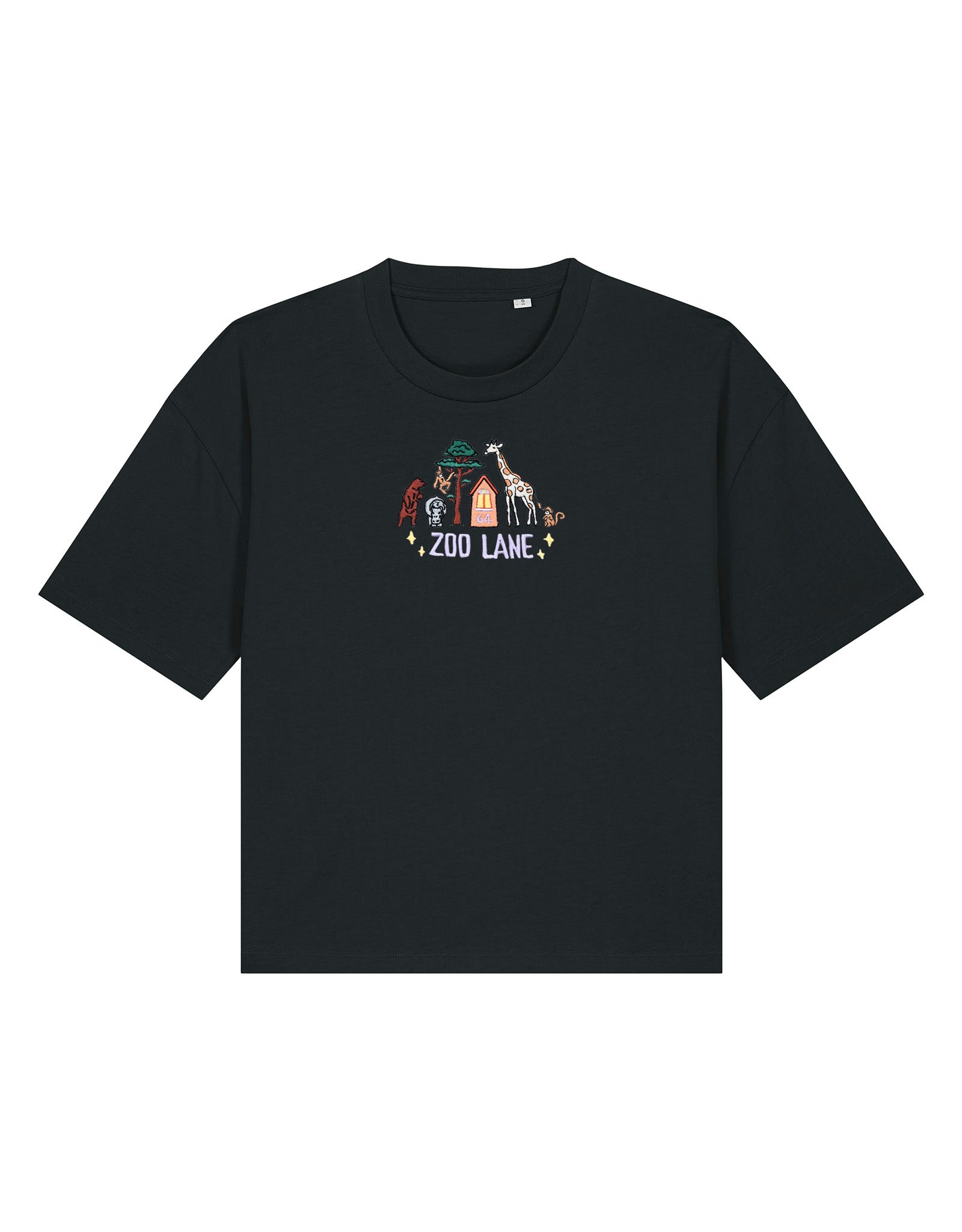 Zoo Lane Embroidered Boxy Organic Cotton Tee