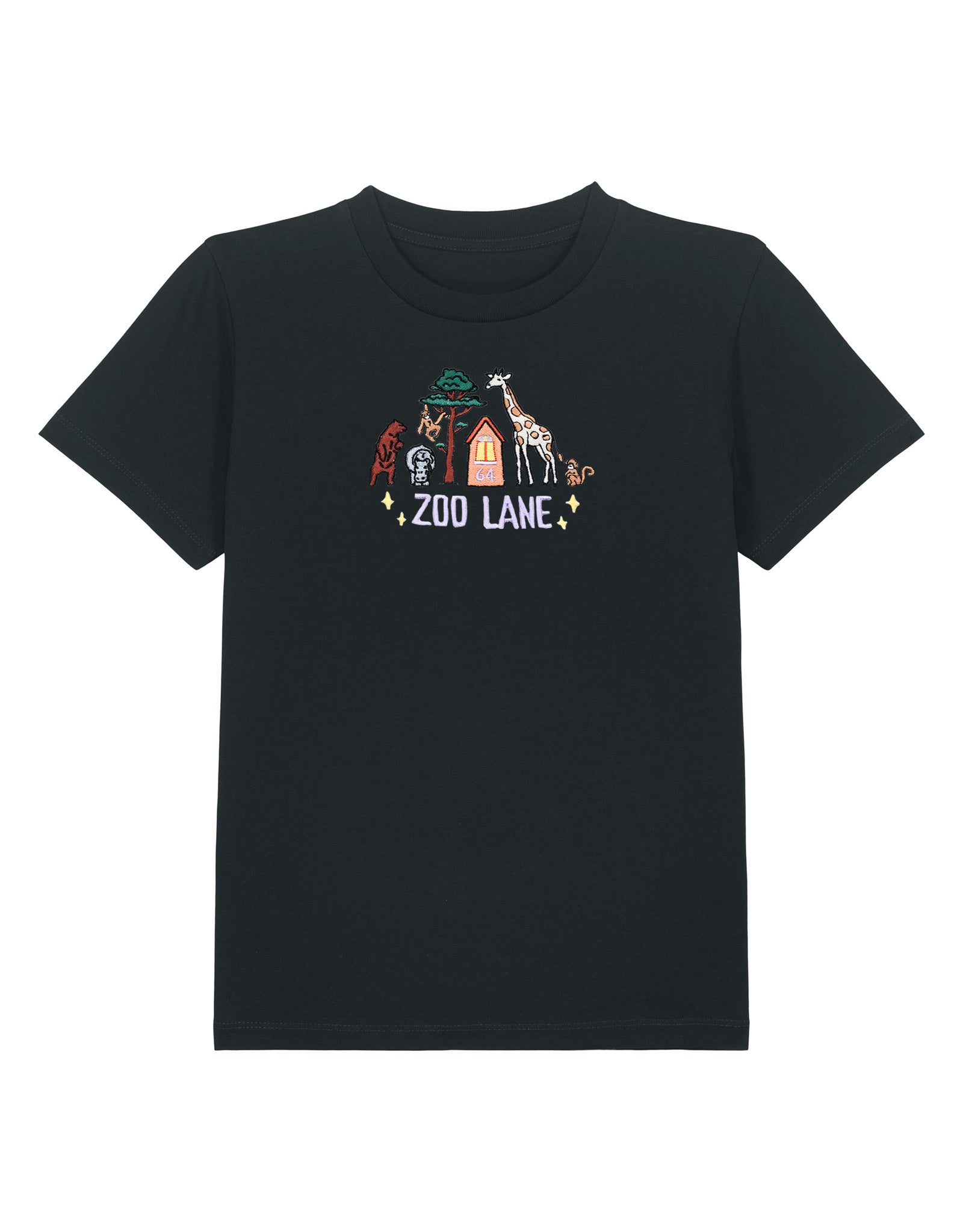 Zoo Lane Embroidered Organic Cotton Childrens T-Shirt
