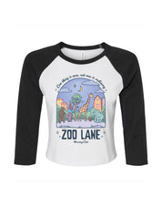 Zoo Lane Printed Micro Rib 3/4 Sleeve Tee