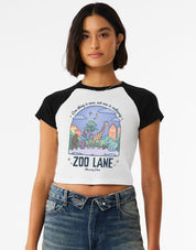 Zoo Lane Printed Micro Rib Raglan Baby Tee