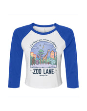 Zoo Lane Printed Micro Rib 3/4 Sleeve Tee