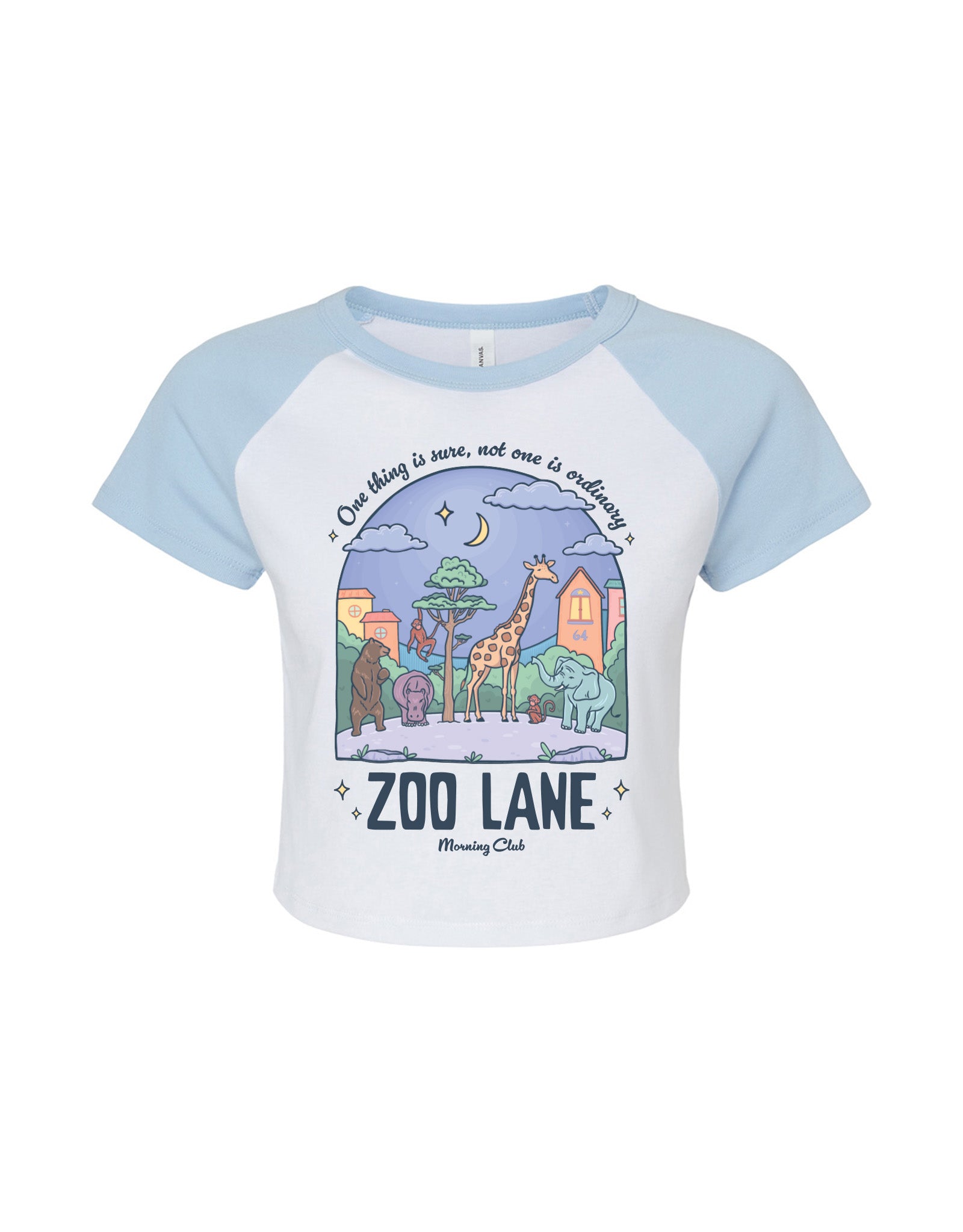 Zoo Lane Printed Micro Rib Raglan Baby Tee